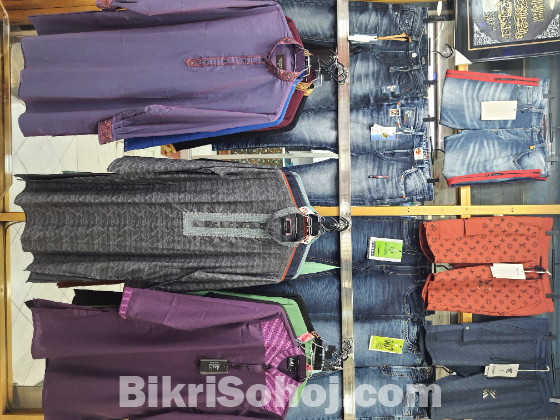 Ready made clothes jents items showroom